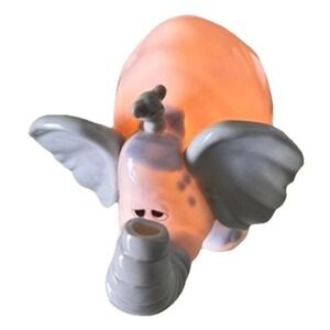Enesco Ceramic‎ Elephant Night Light Piggy Bank Corded Electric Nursery  Decor